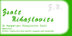 zsolt mihajlovits business card